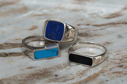 Lapis Signet Ring | Sterling Silver