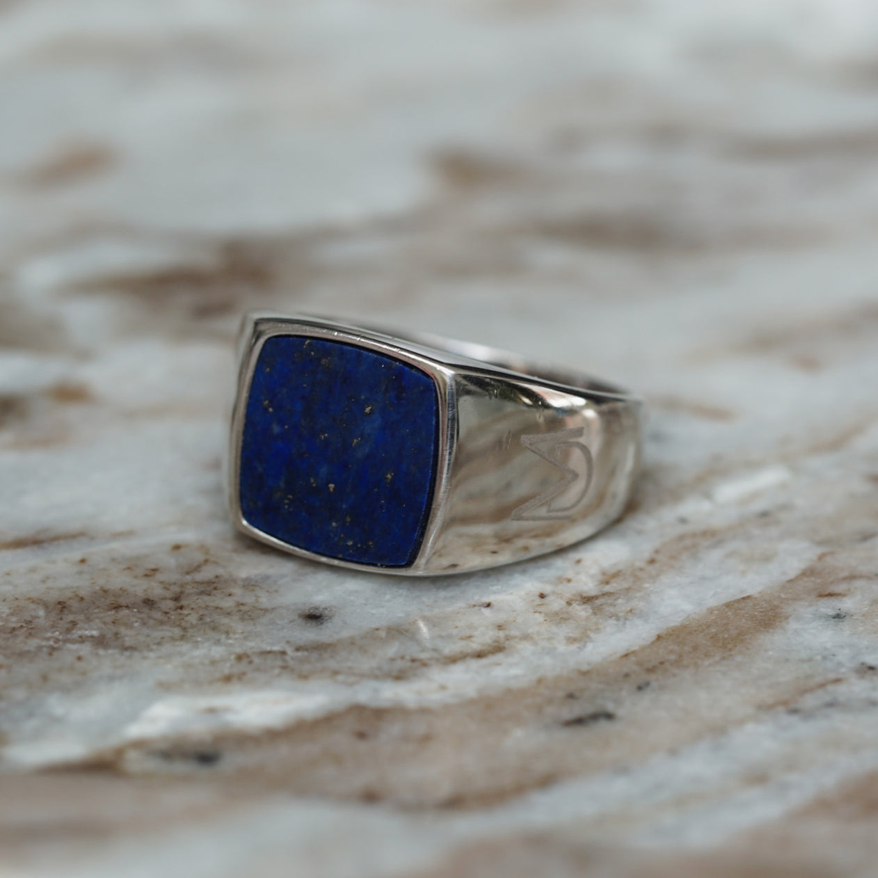 Lapis Signet Ring | Sterling Silver