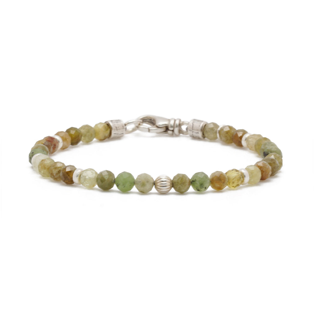 Verdant Bracelet | Faceted Jade & Sterling Silver