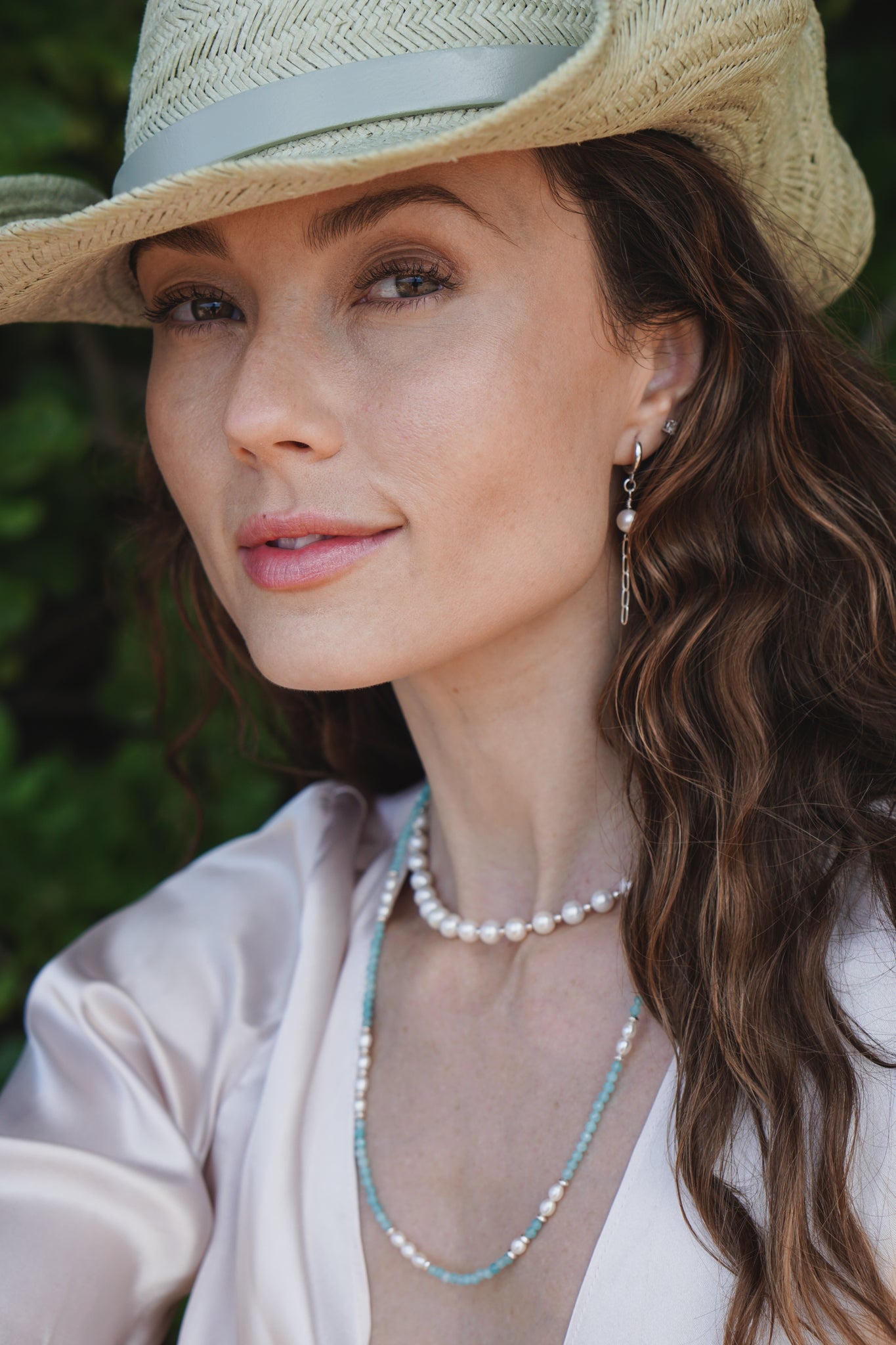 Drop Link Pearl Huggies | Sterling Silver