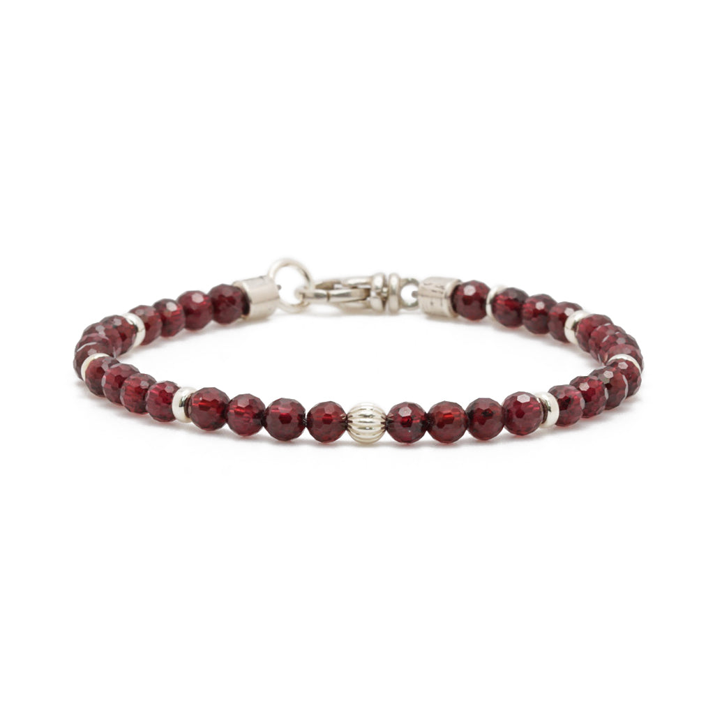 Ember Bracelet | Garnet & Sterling Silver
