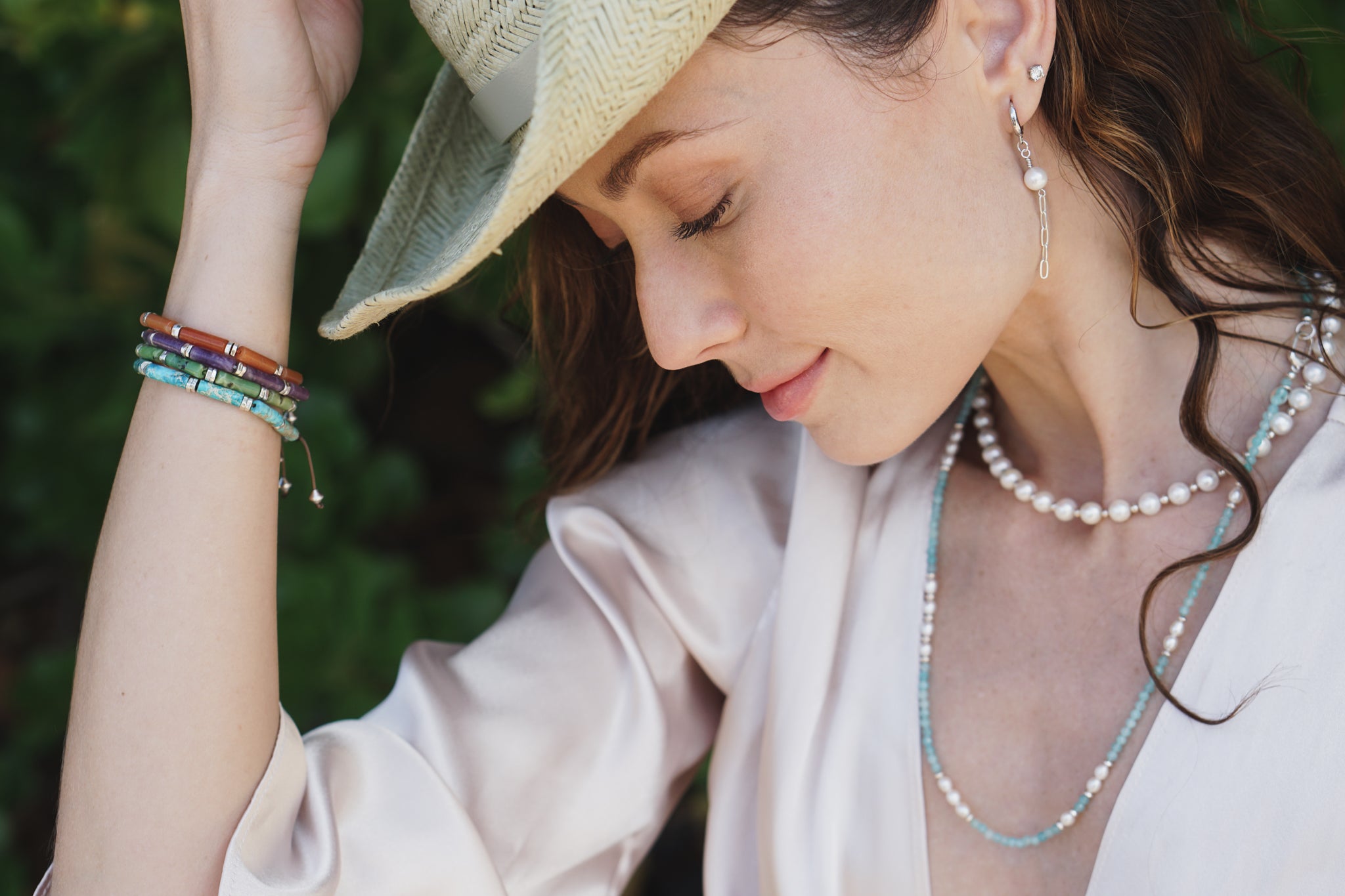 Azure Necklace | Amazonite, Pearls & Sterling Silver