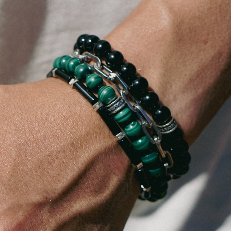 Signature Bold Bracelet | Malachite & Sterling Silver