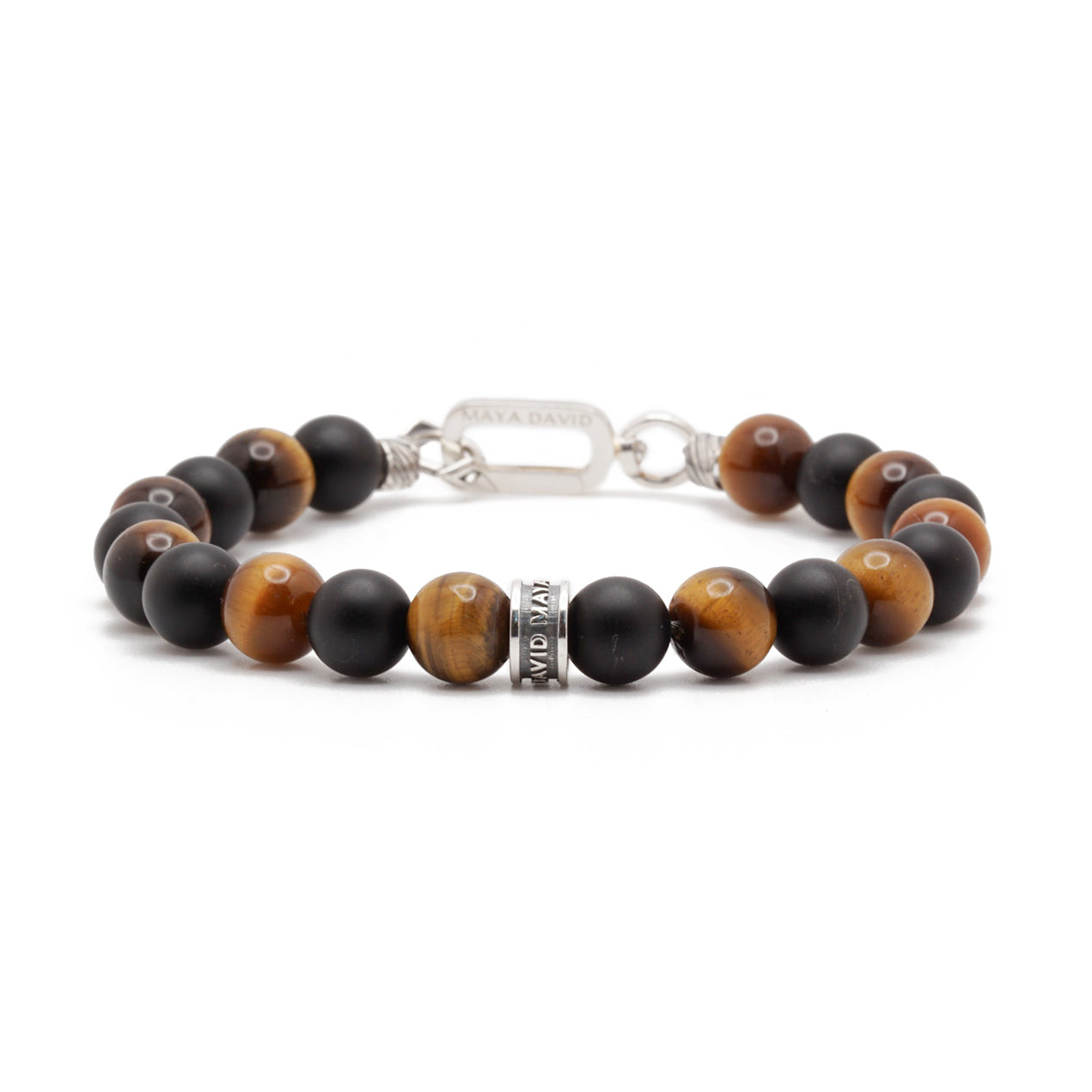 Signature Bold Bracelet | Onyx, Tiger's Eye & Sterling Silver