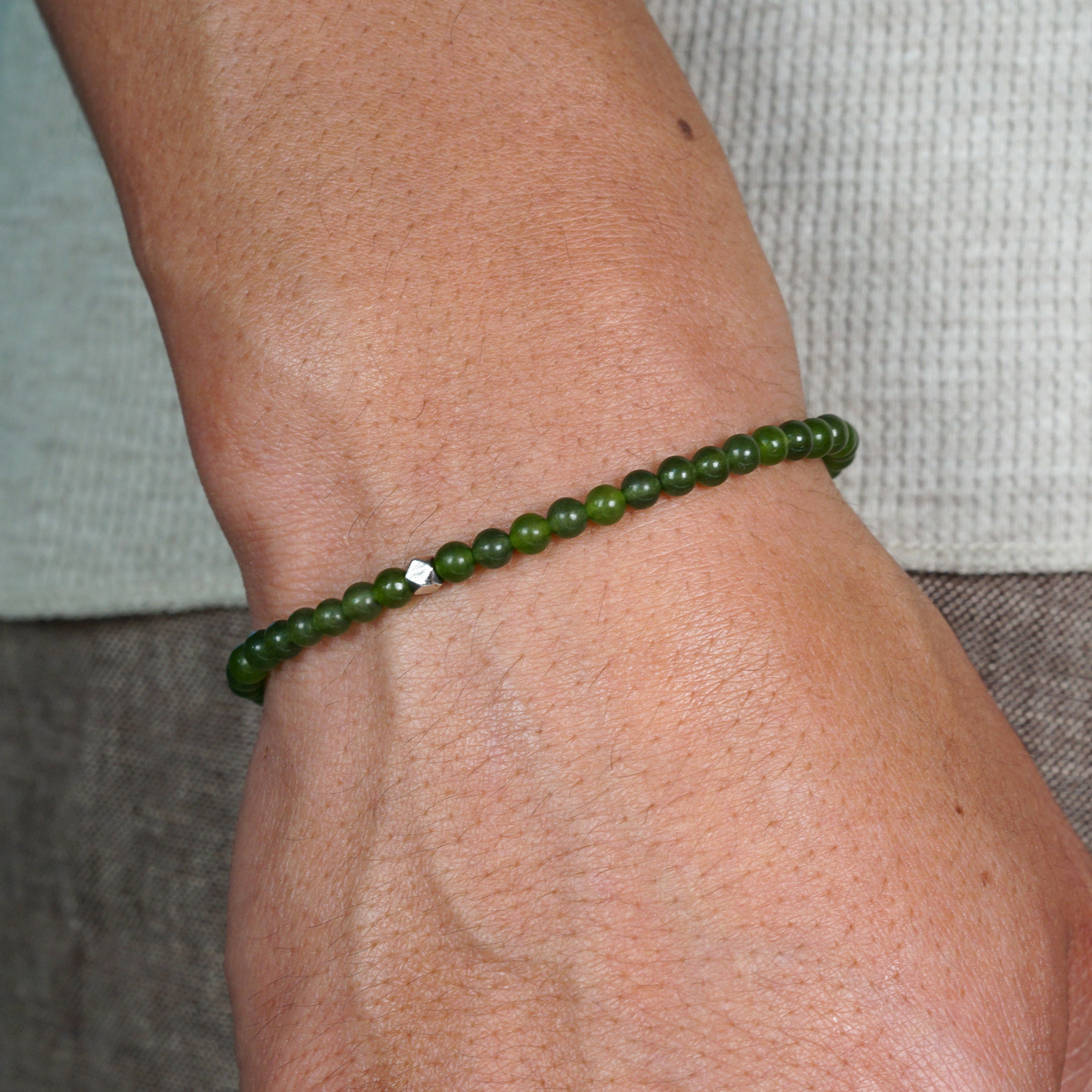 Signature Slim Bracelet | Jade & Sterling Silver