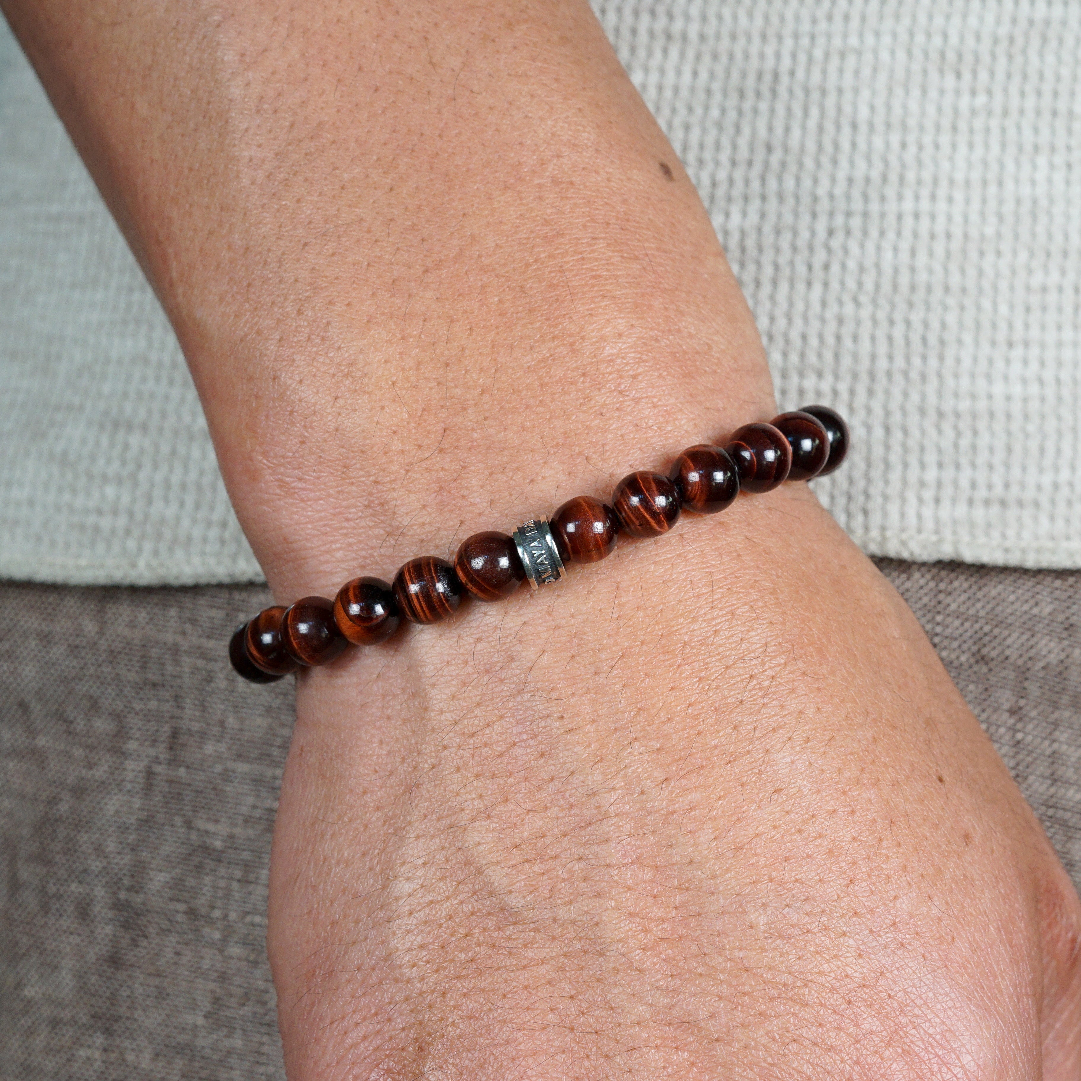 Signature Bold Bracelet | Red Tiger's Eye & Sterling Silver