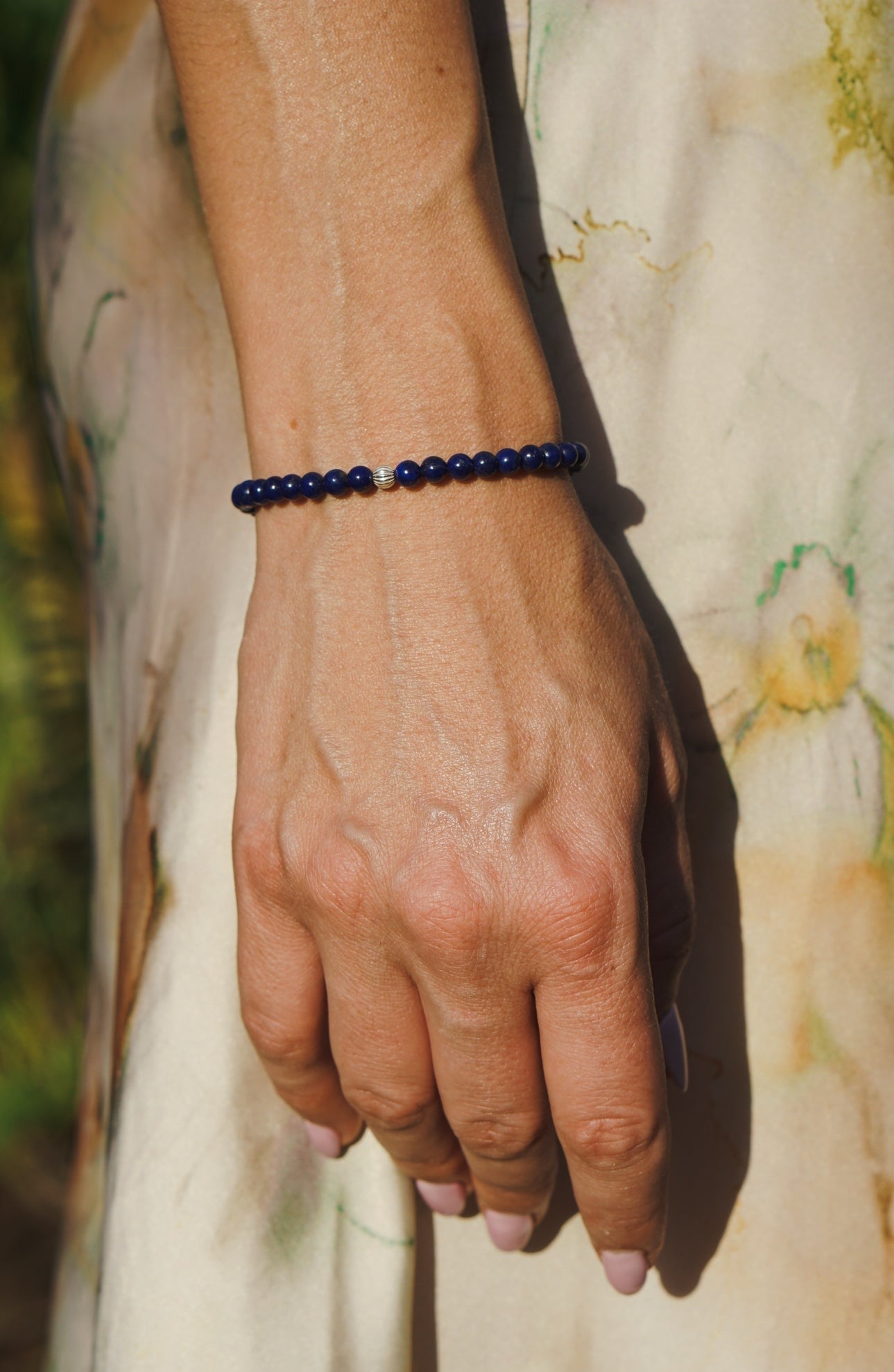 Refined Slim Bracelet | Lapis Lazuli & Sterling Silver