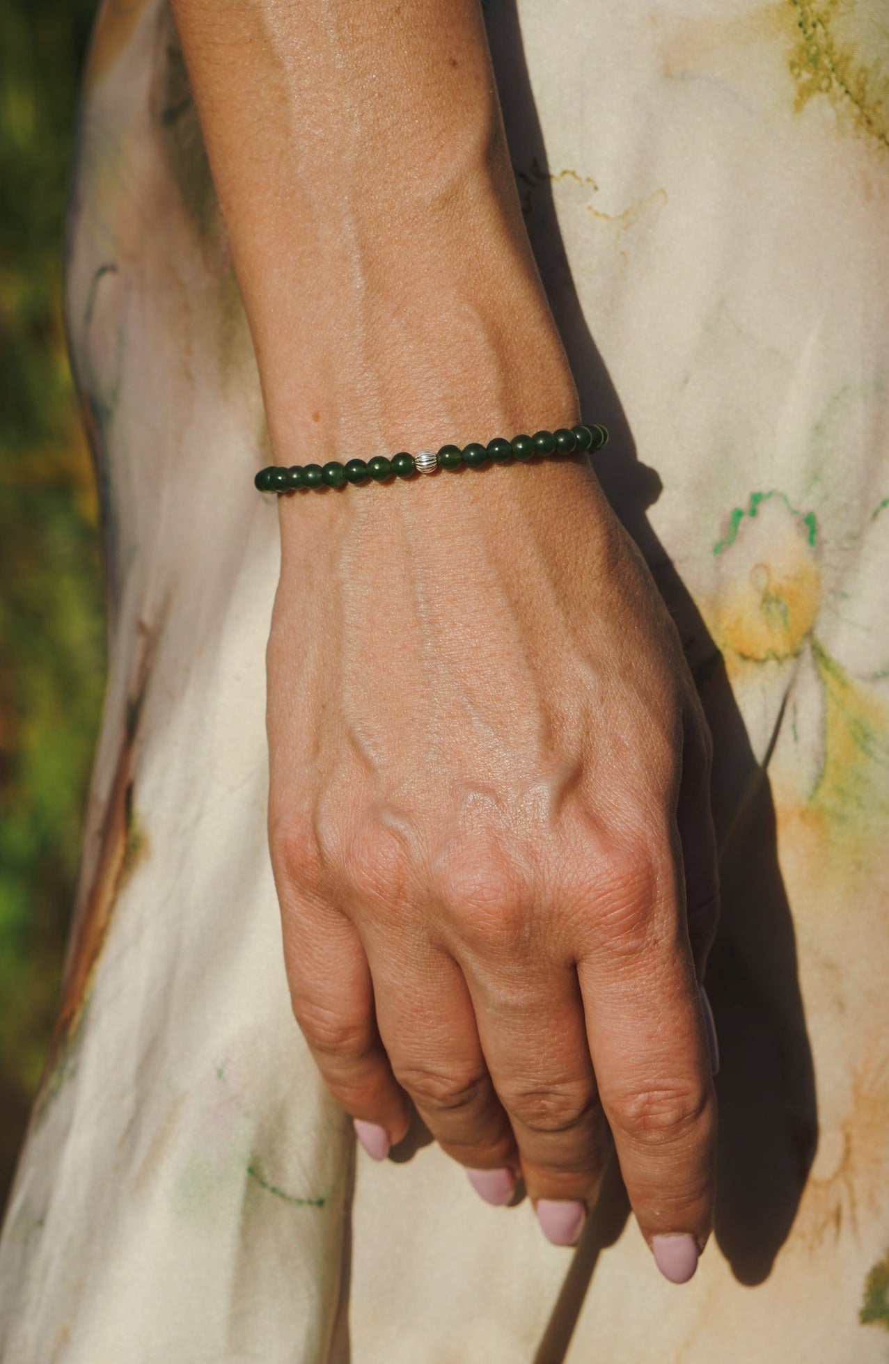 Refined Slim Bracelet | Canadian Jade & Sterling Silver