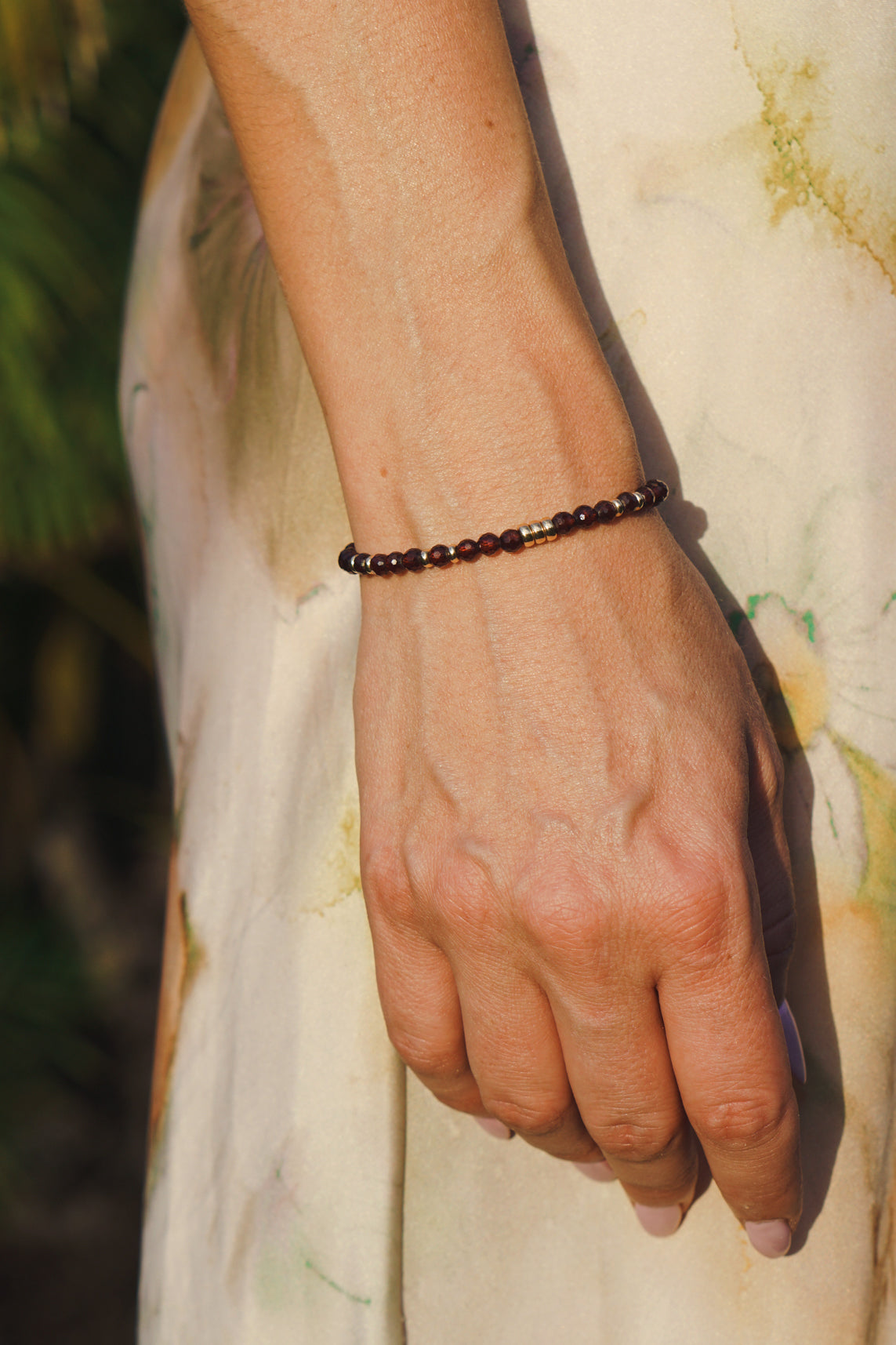 Ember Bracelet | Garnet & 14K Gold