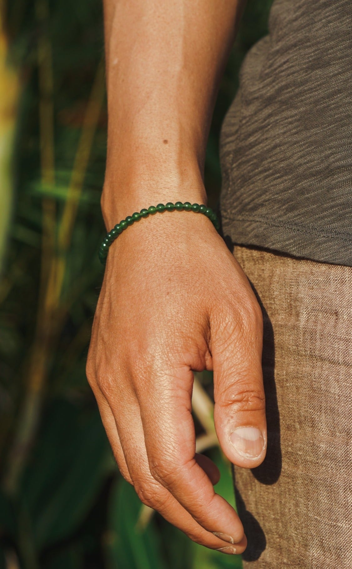 Signature Slim Bracelet | Jade & Sterling Silver