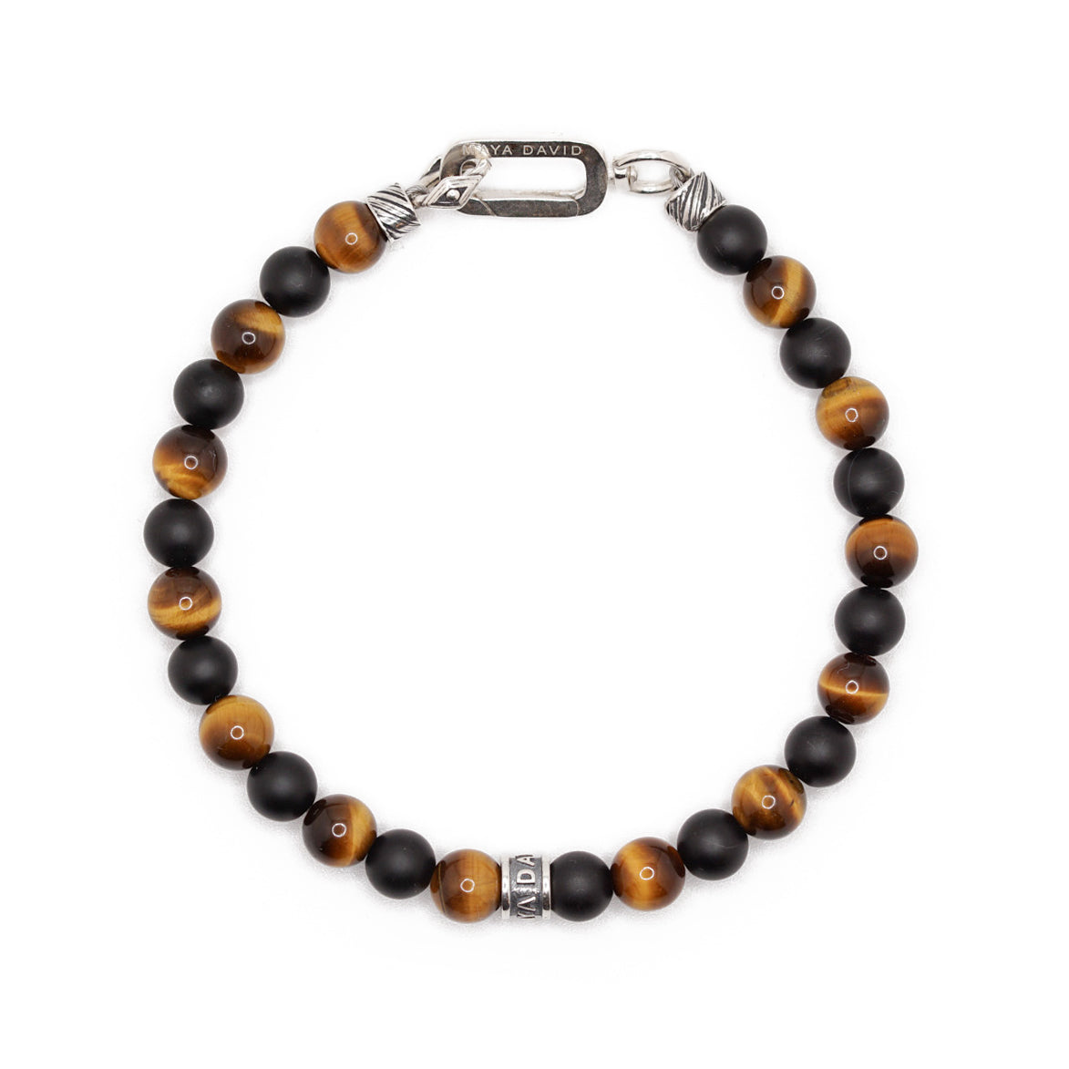 Signature Bracelet | Tiger's Eye, Onyx & Sterling Silver