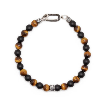 Onyx & Tiger's Eye | Sterling Silver | 6mm