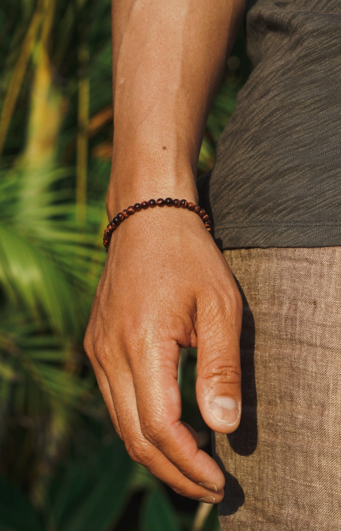 Signature Slim Bracelet | Red Tiger's Eye & Sterling Silver