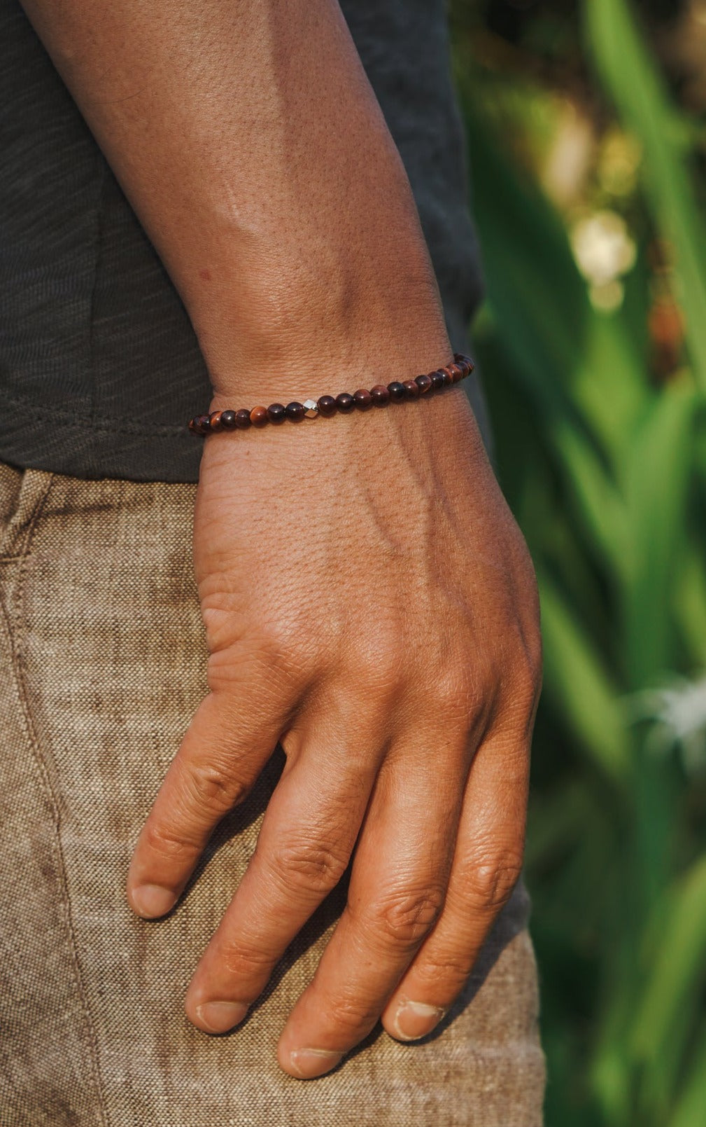 Signature Slim Bracelet | Red Tiger's Eye & Sterling Silver