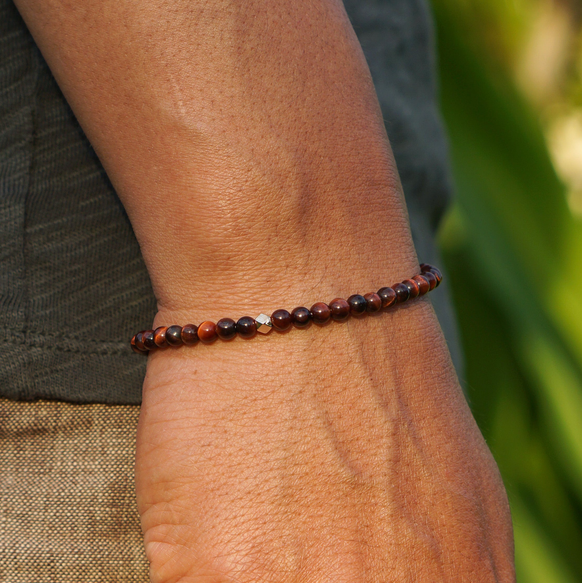 Signature Slim Bracelet | Red Tiger's Eye & Sterling Silver