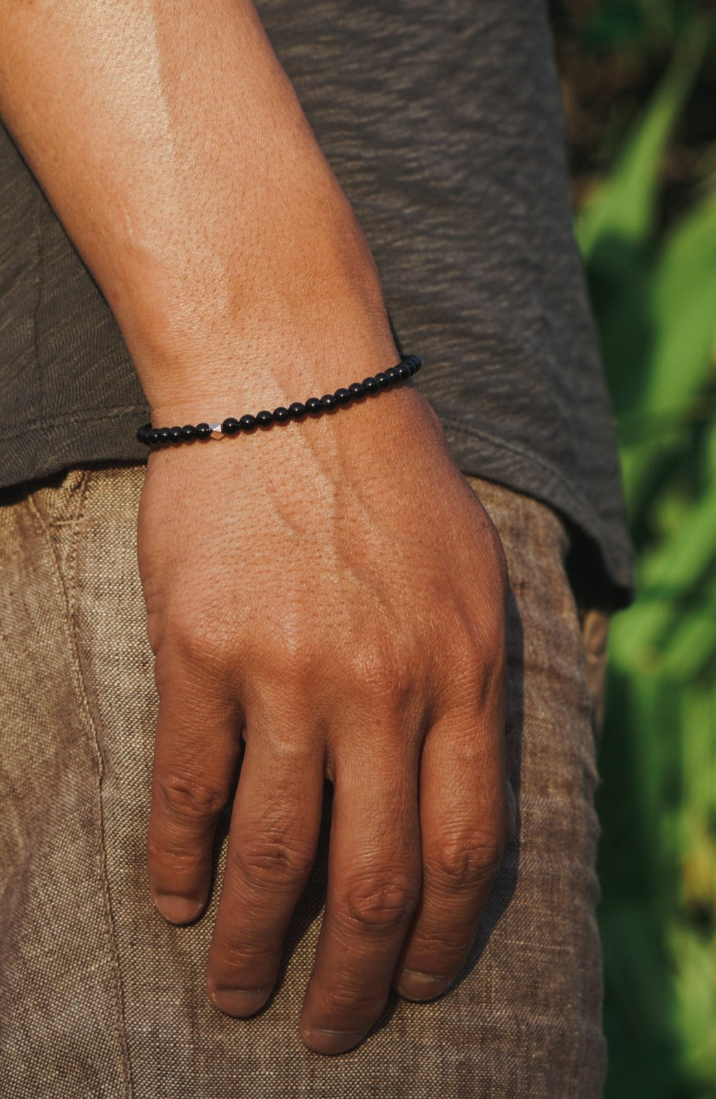 Signature Slim Bracelet | Onyx & Sterling Silver