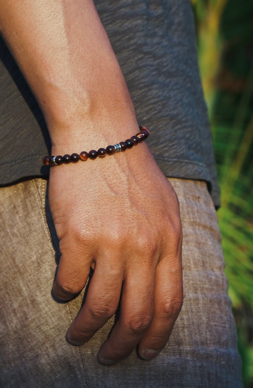 Signature Bracelet | Red Tiger's Eye & Sterling Silver