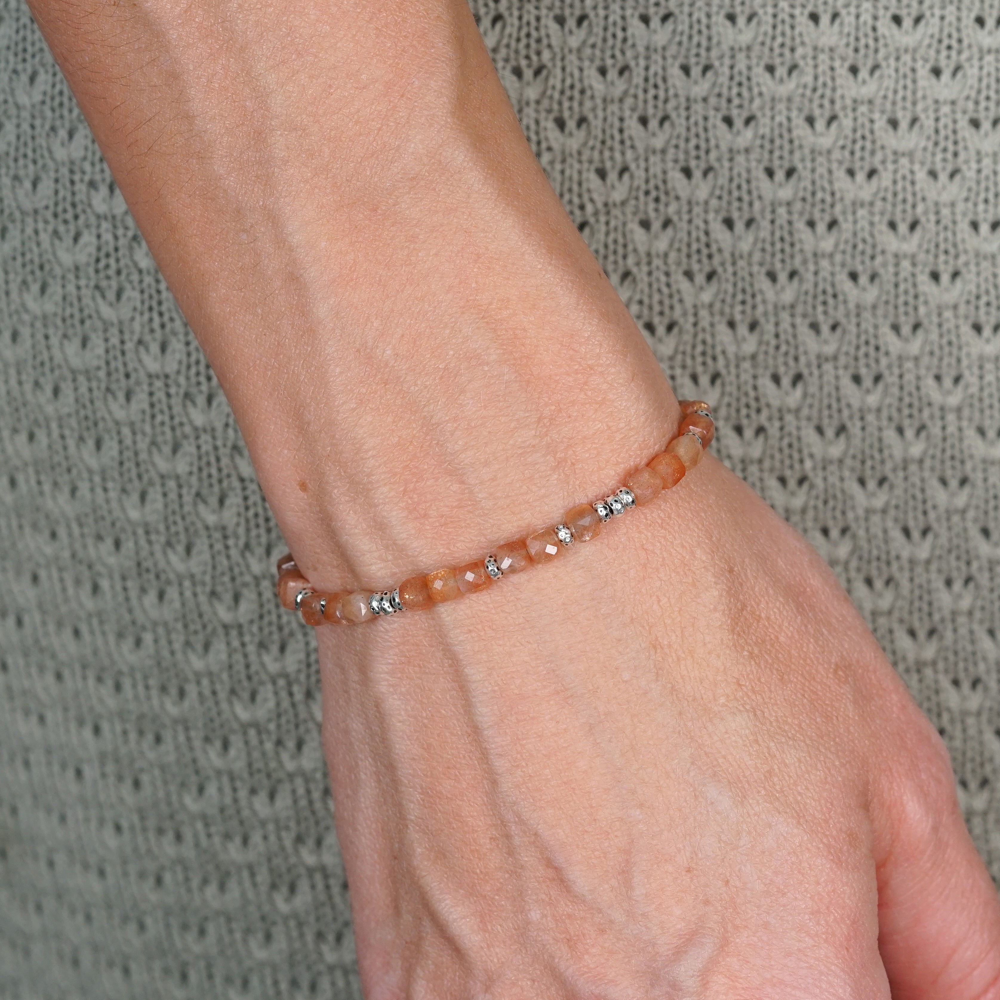 Axis Bracelet | Sunstone & Sterling Silver