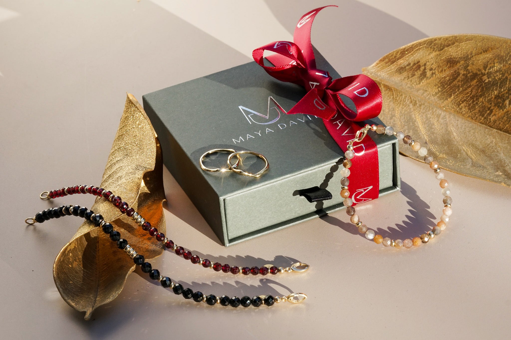 Eclipse Bracelet | 14K Gold & Black Spinel