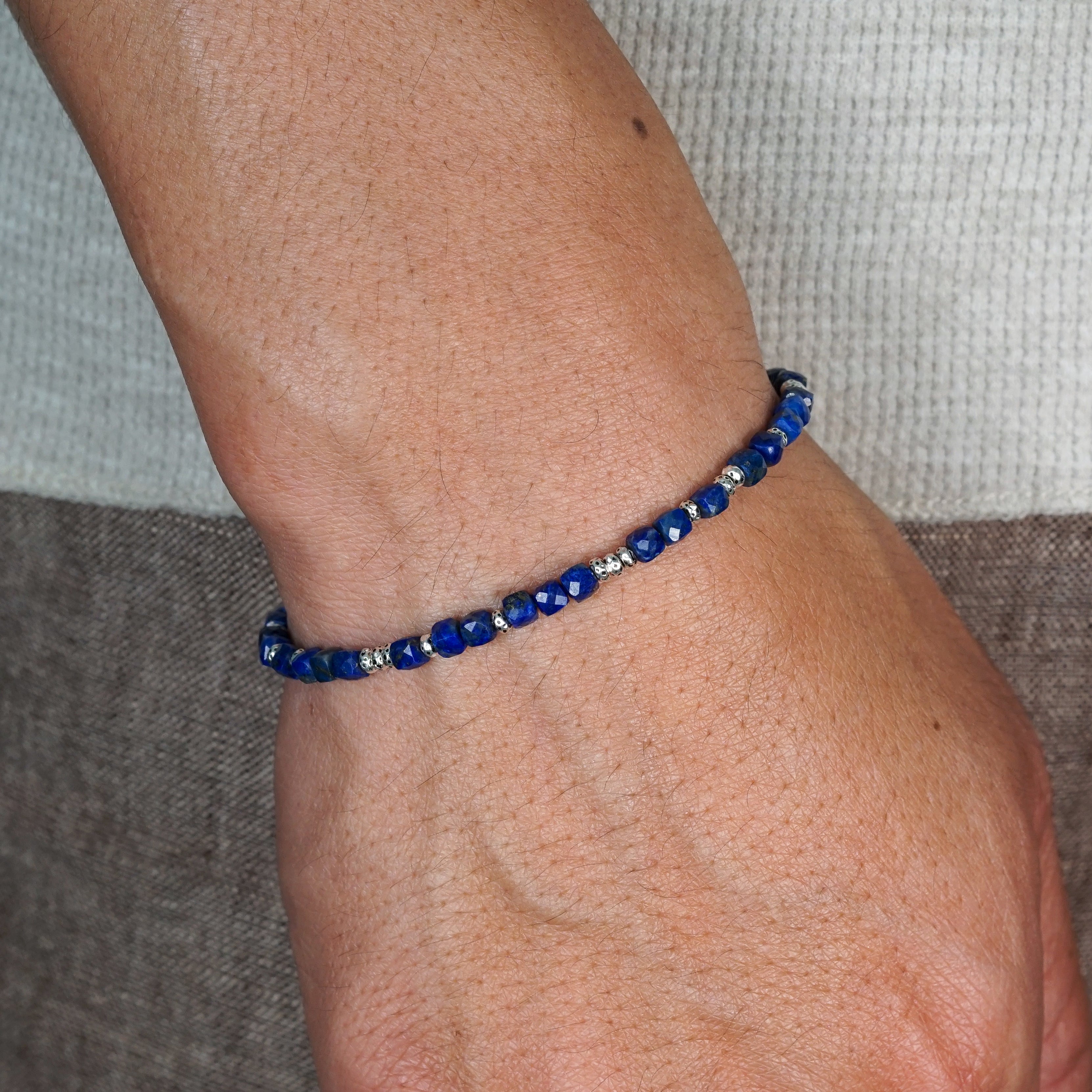 Axis Bracelet | Lapis Lazuli & Sterling Silver
