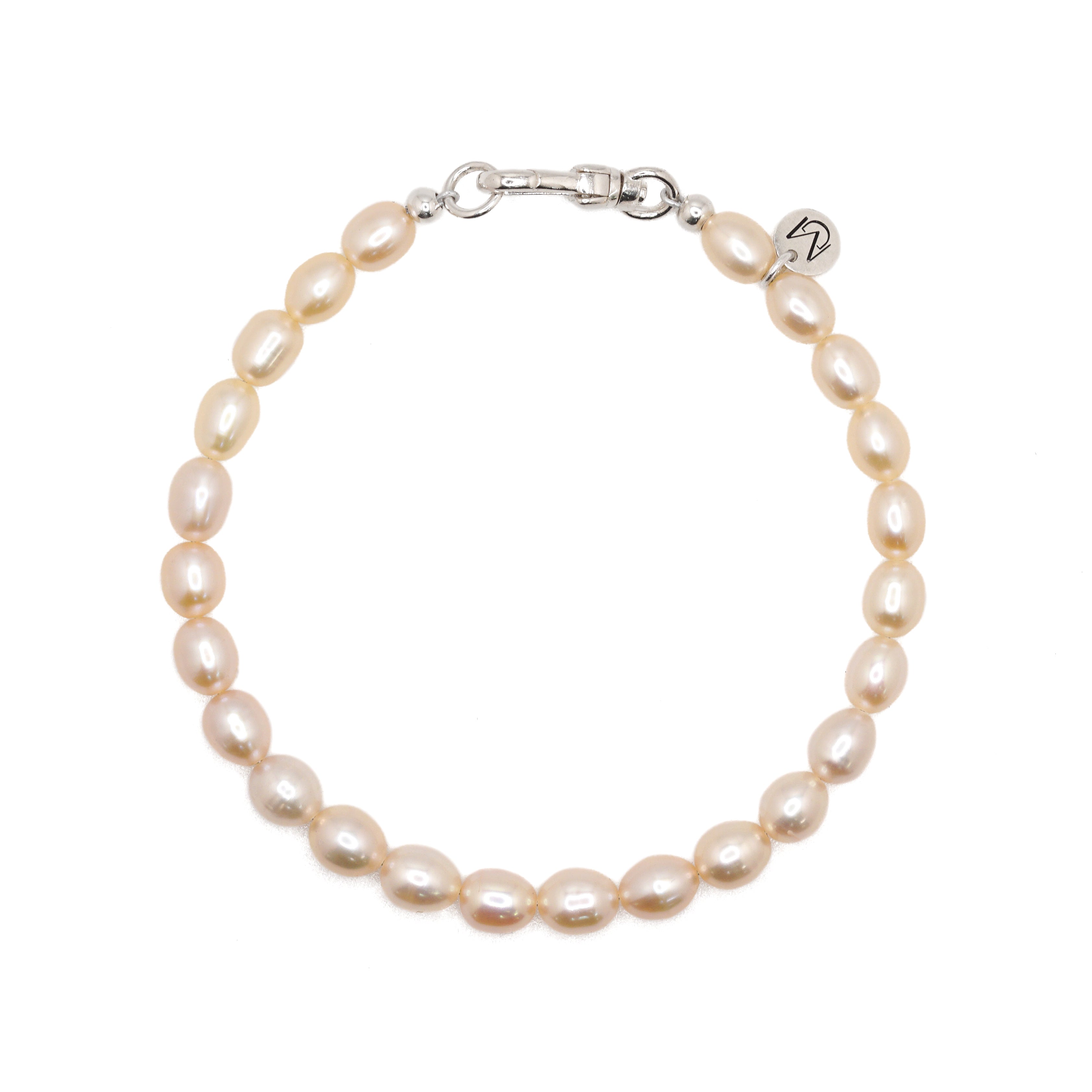 Peach Pearl Bracelet | Sterling Silver