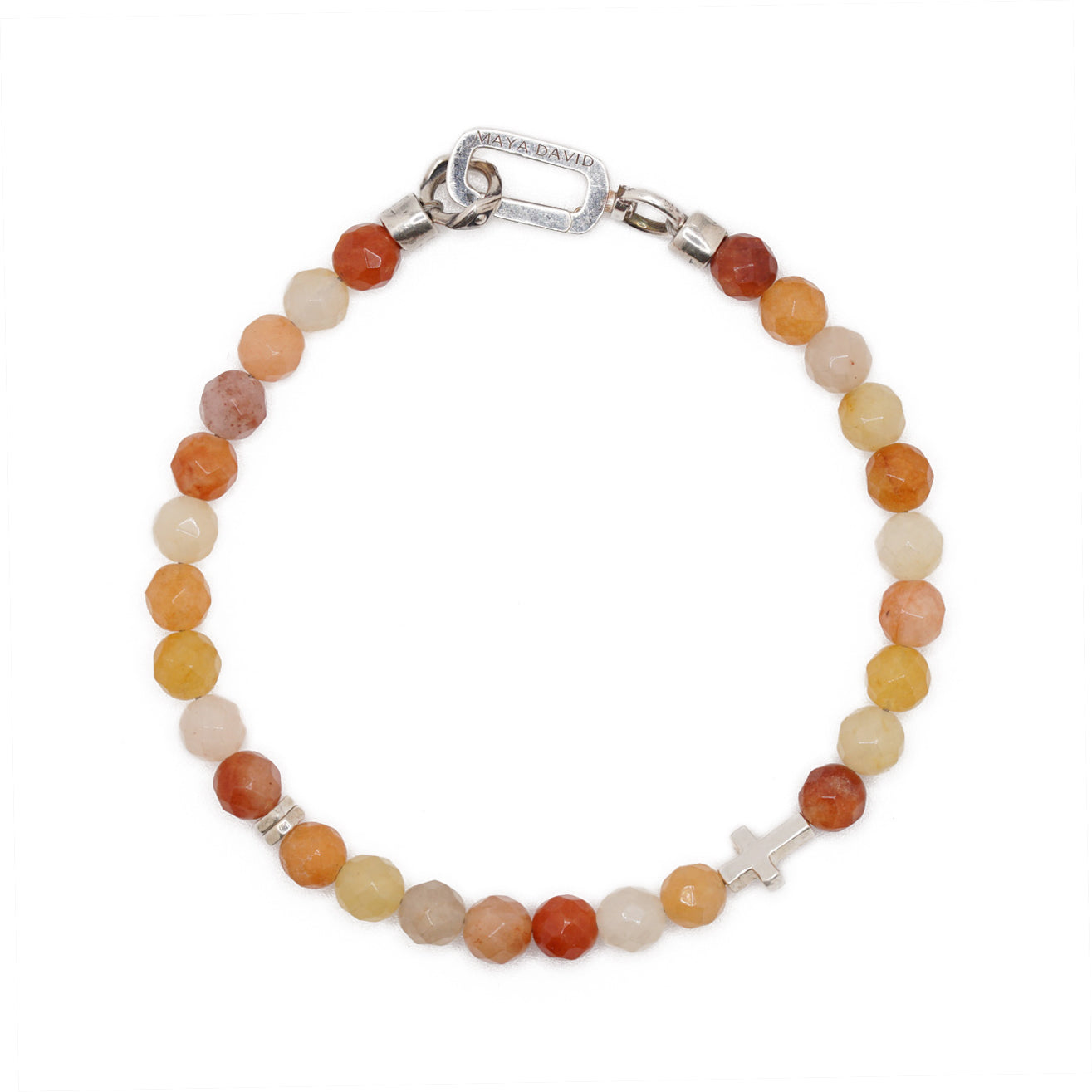 Mesa Cross Bracelet | Sunset Jade & Sterling Silver