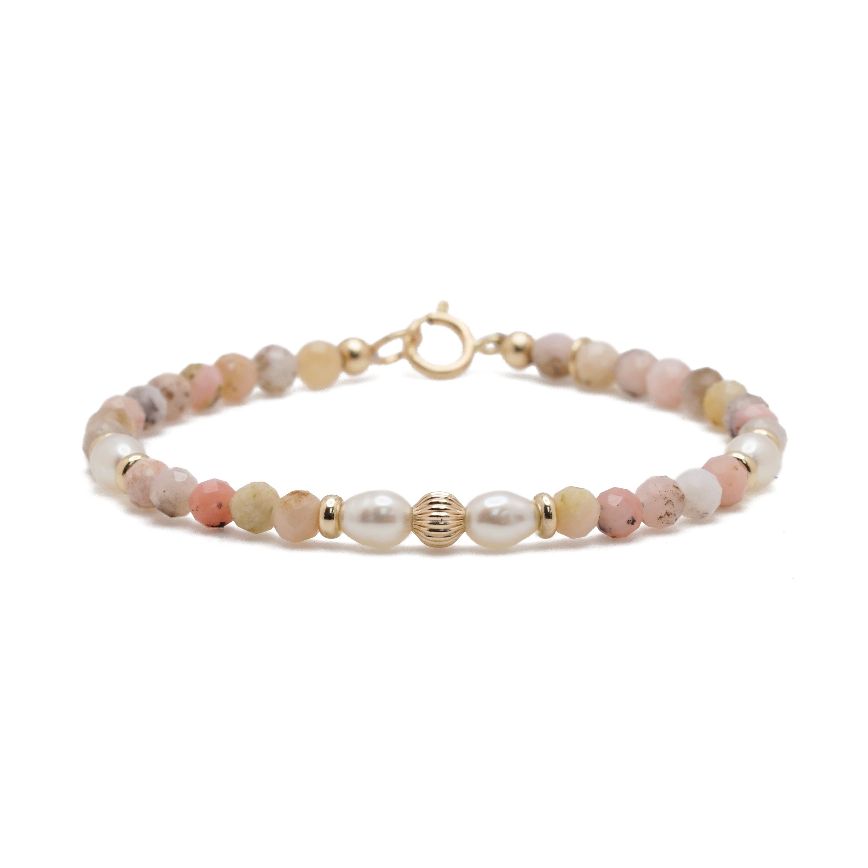 Cala Rosa Bracelet | Pink Opal, Pearls & 14K Gold