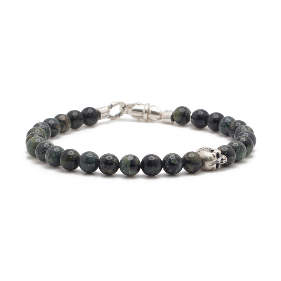Outlander Bracelet | Jasper, Skull & Sterling Silver