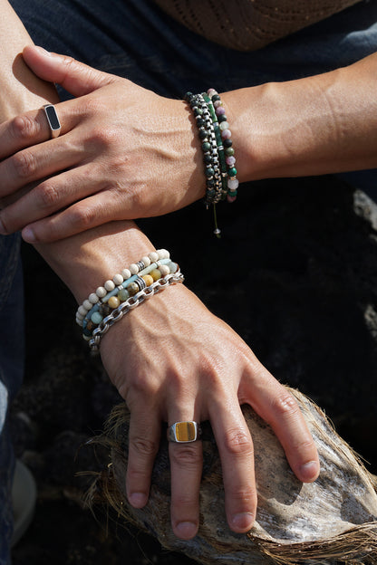 Tiger's Eye Signet Ring | Sterling Silver