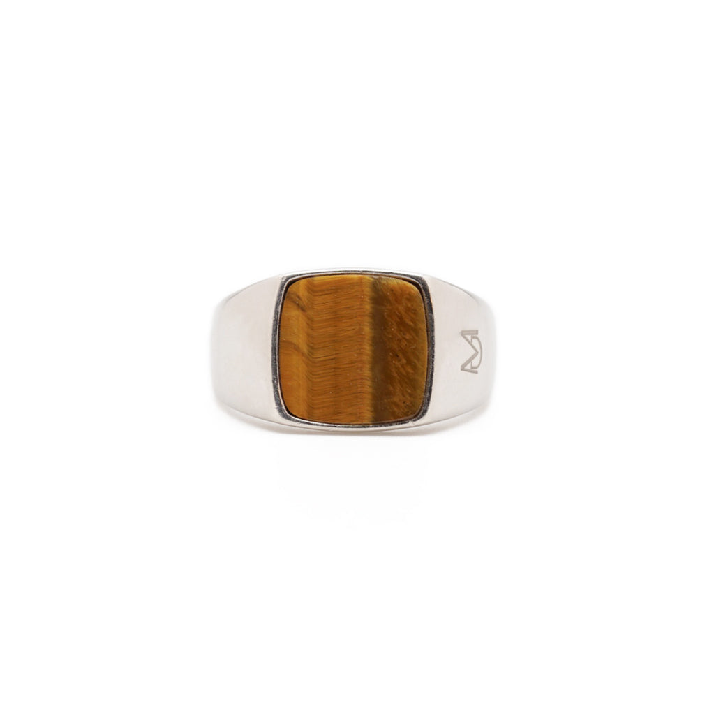 Tiger's Eye Signet Ring | Sterling Silver