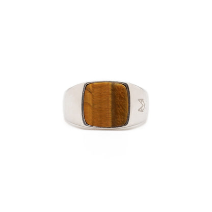 Tiger's Eye Signet Ring | Sterling Silver