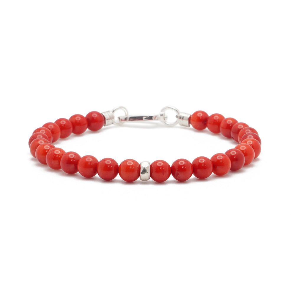 Signature Bracelet | Red Coral & Sterling Silver