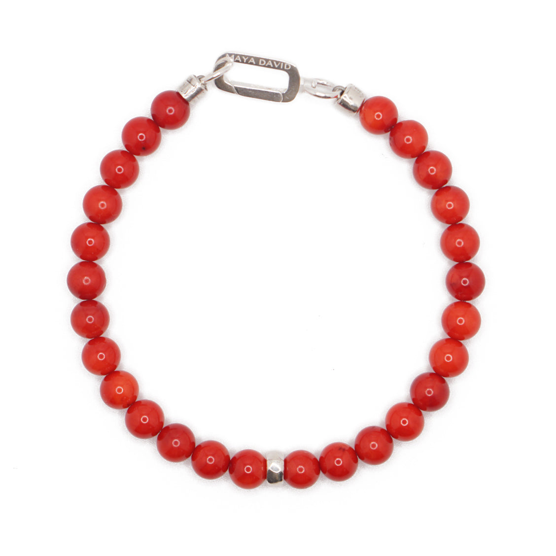 Signature Bracelet | Red Coral & Sterling Silver
