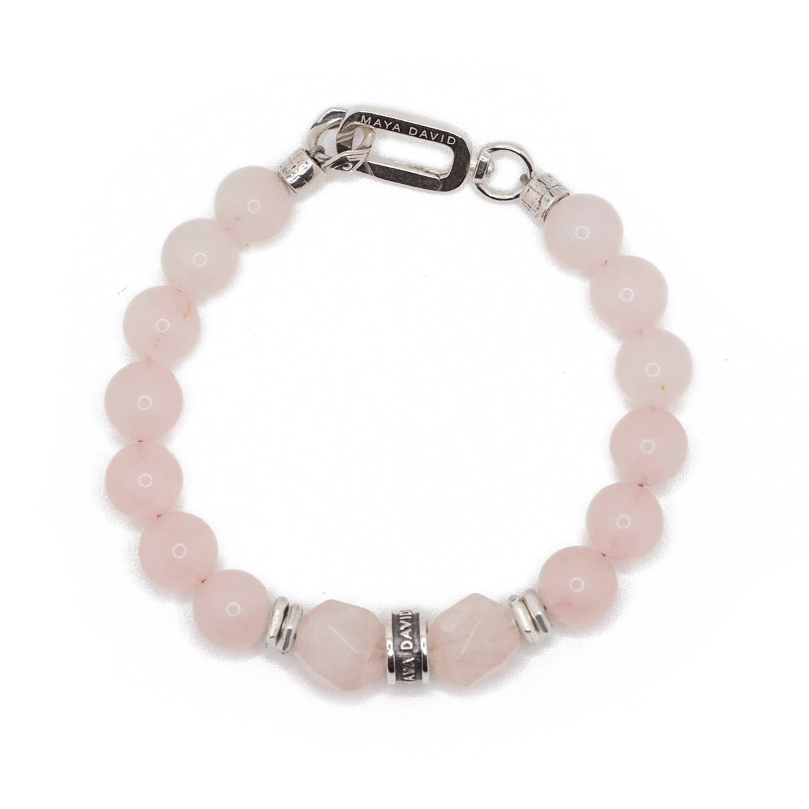 Rosa Bold Bracelet | Rose Quartz & Sterling Silver