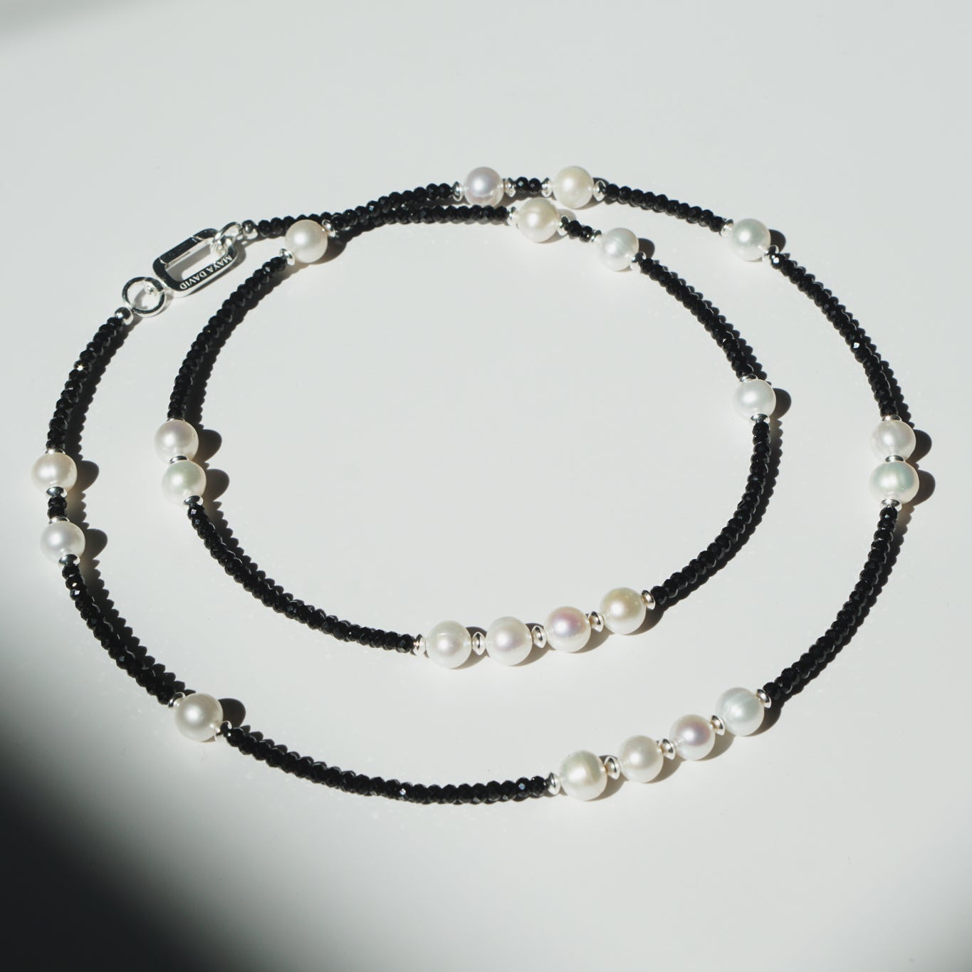 Noire Necklace | Black Spinel, Pearls & Sterling Silver