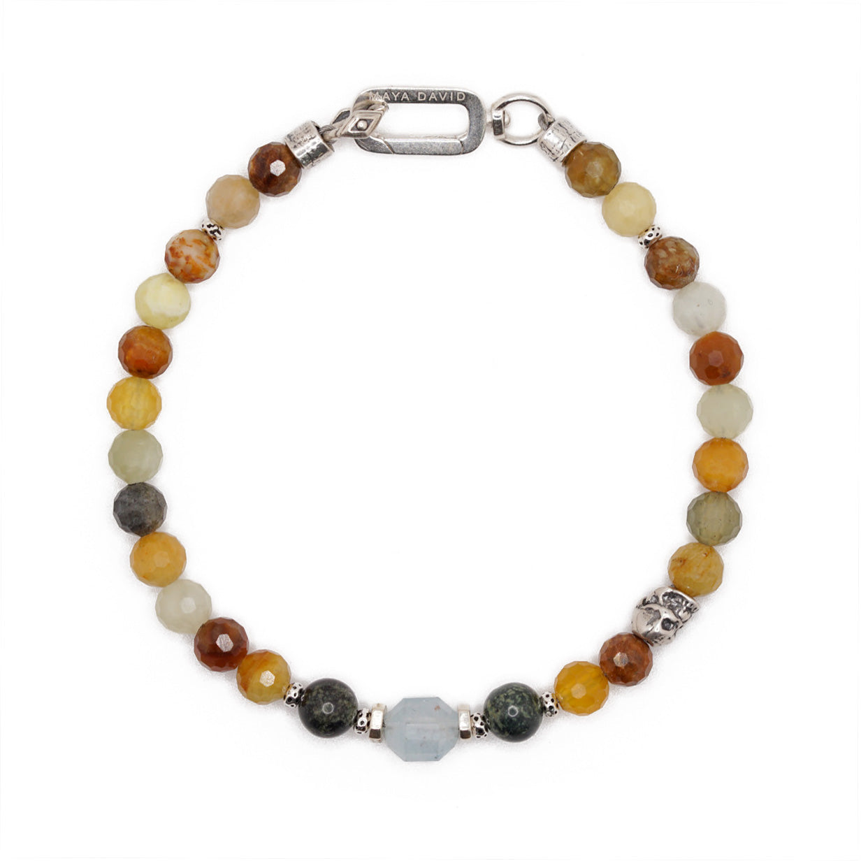 Riftwalker Bracelet | Serpentine Jade, Jasper, Aquamarine & Skull