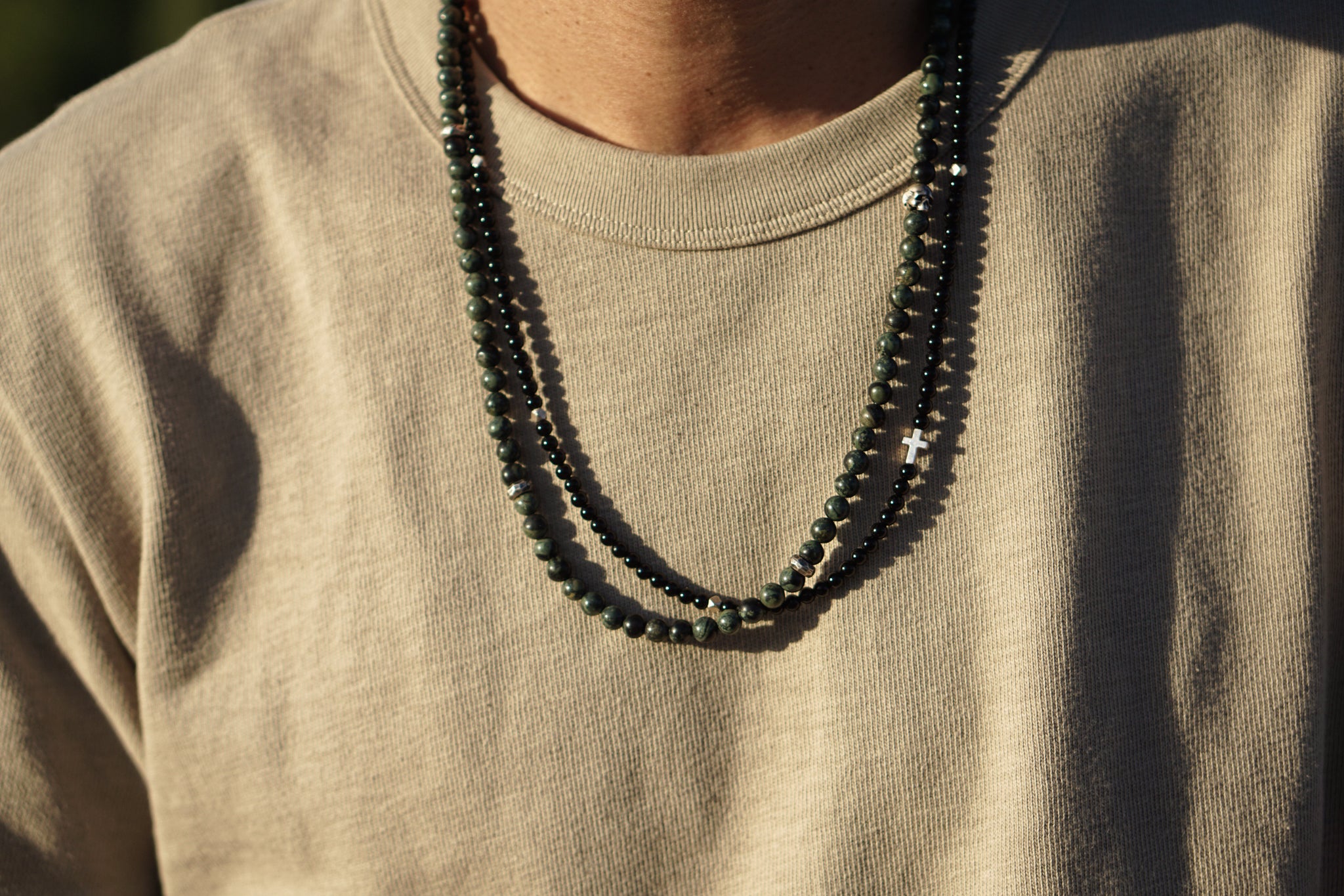 Crossroads Necklace | Onyx, Cross & Sterling Silver