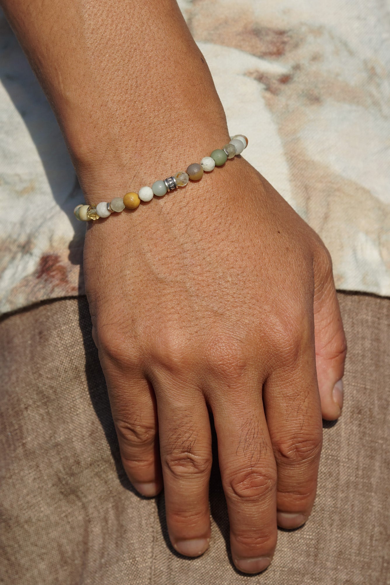 Shoreline Bracelet | Amazonite, Aquamarine & Sterling Silver