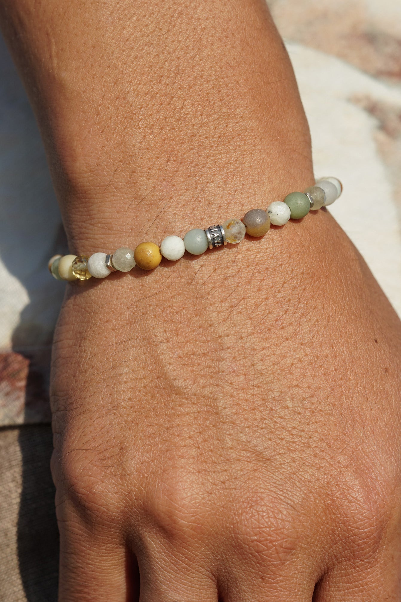 Shoreline Bracelet | Amazonite, Aquamarine & Sterling Silver