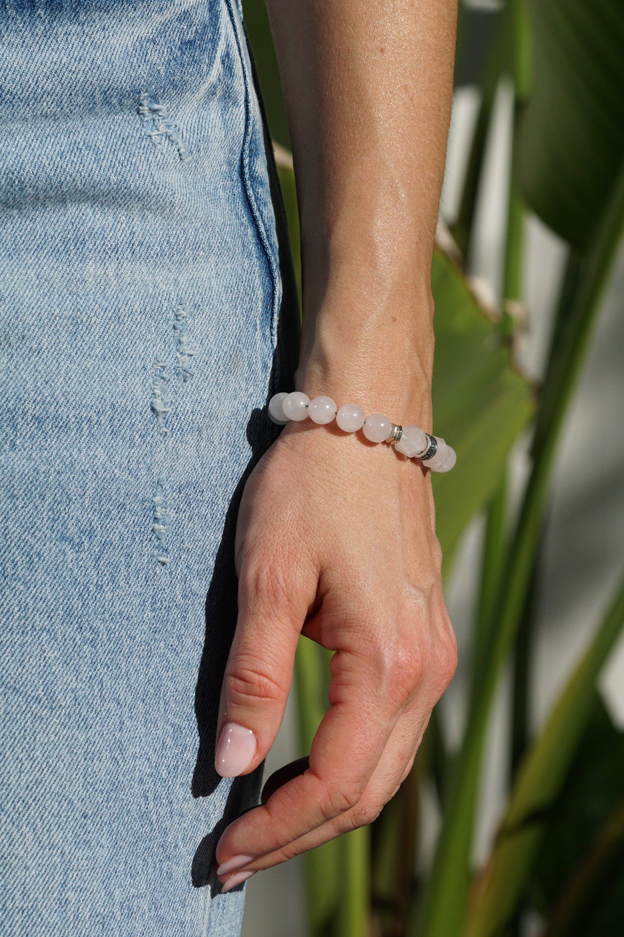 Rosa Bold Bracelet | Rose Quartz & Sterling Silver