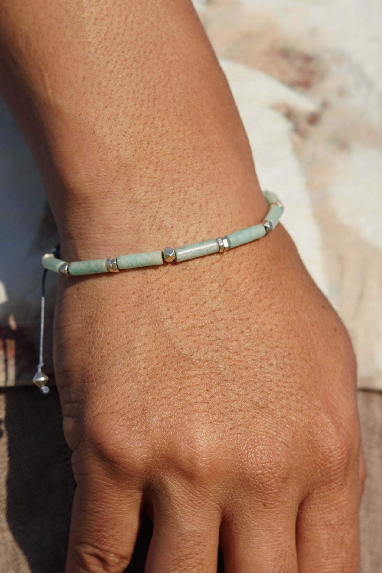 Pillar Bracelet | Amazonite & Sterling Silver