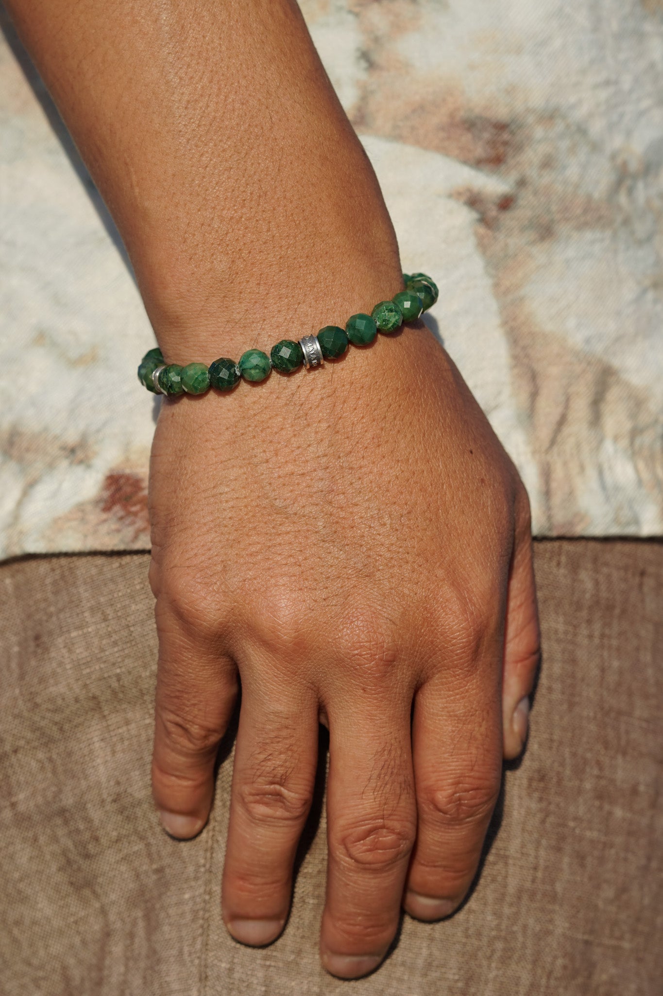 Origin Bracelet | African Jade & Sterling Silver