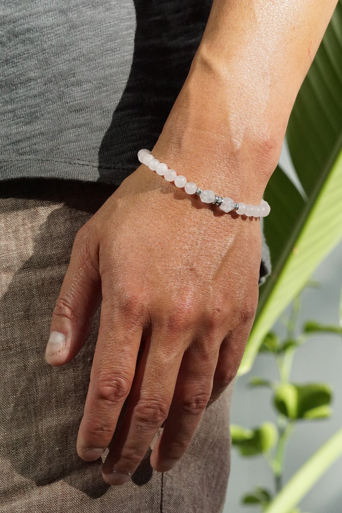 Rosecut Bracelet | Rose Quartz & Sterling Silver