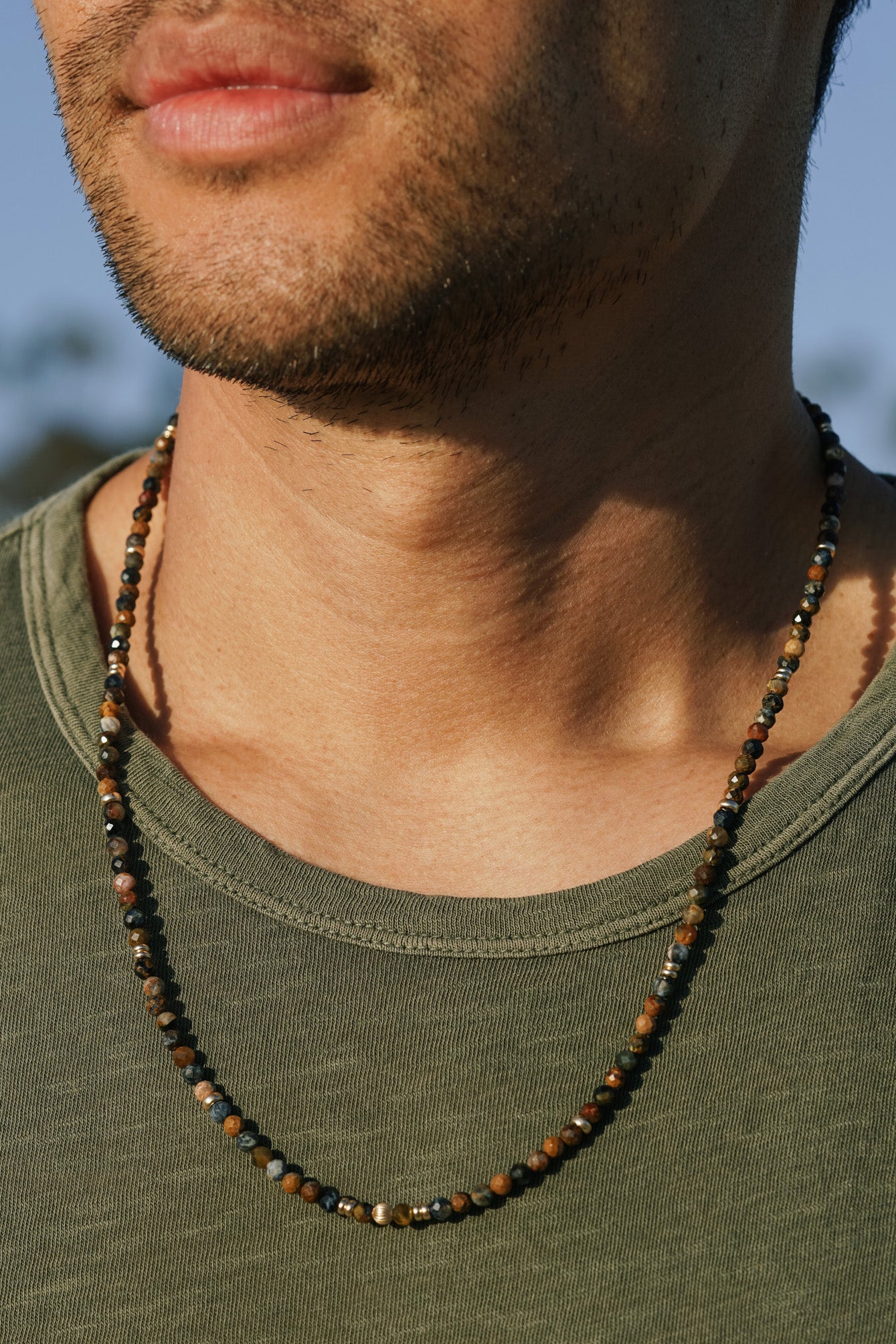 Meridian Necklace | Pietersite & 14K Gold