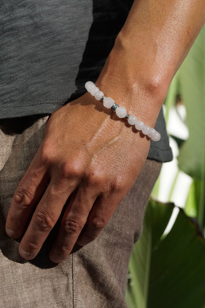 Men's Rose Quartz | Sterling Silver | 8mm