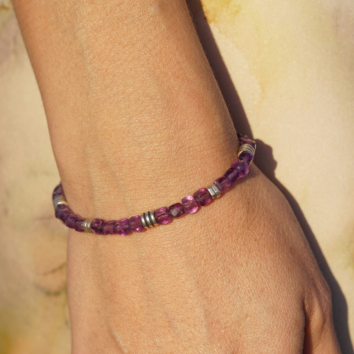StoneWave Bracelet | Amethyst & Sterling Silver