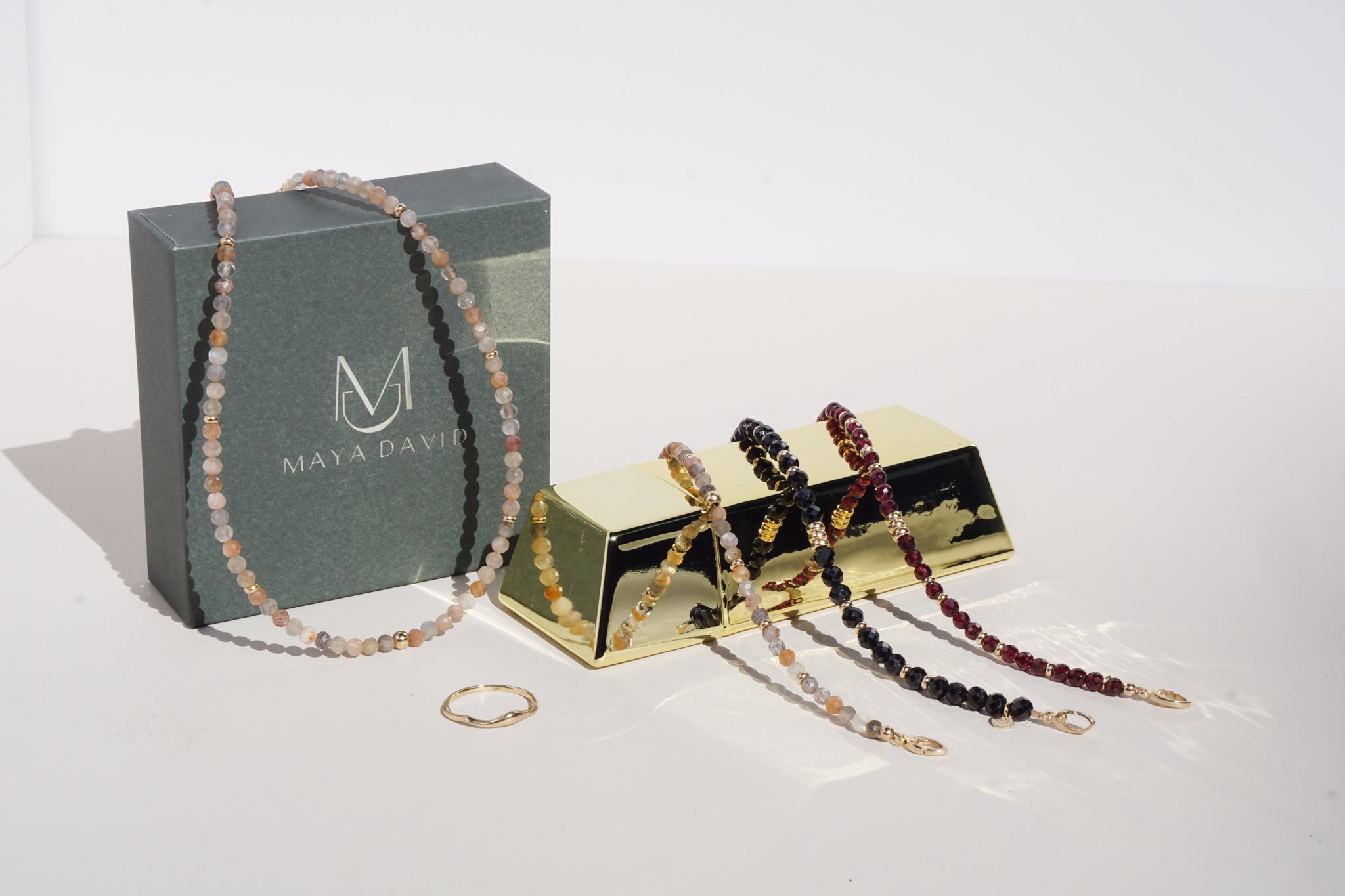 Solara Necklace | Sunstone & 14K Gold