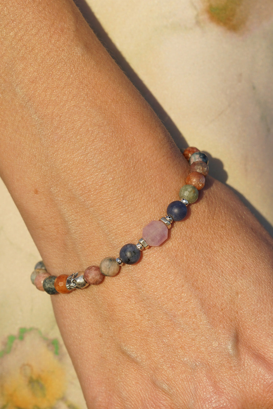 Oracle Bracelet | Tourmaline, Sodalite, Amethyst & Skull