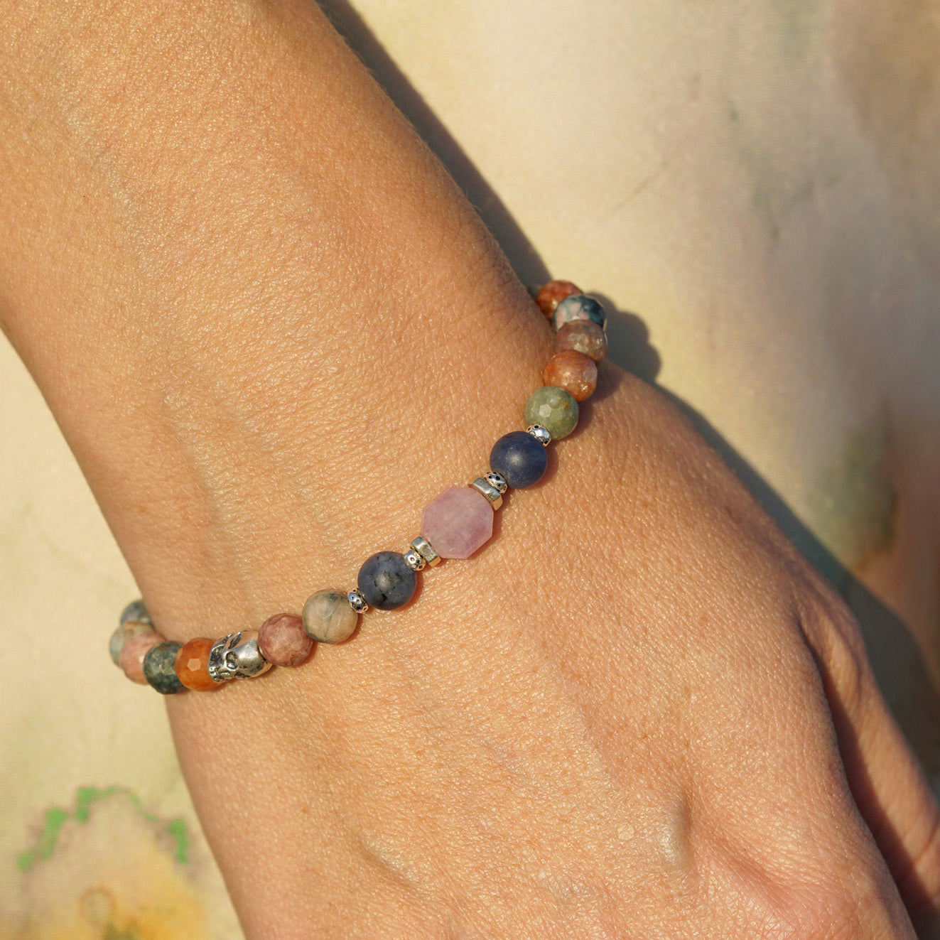 Oracle Bracelet | Tourmaline, Sodalite, Amethyst & Skull