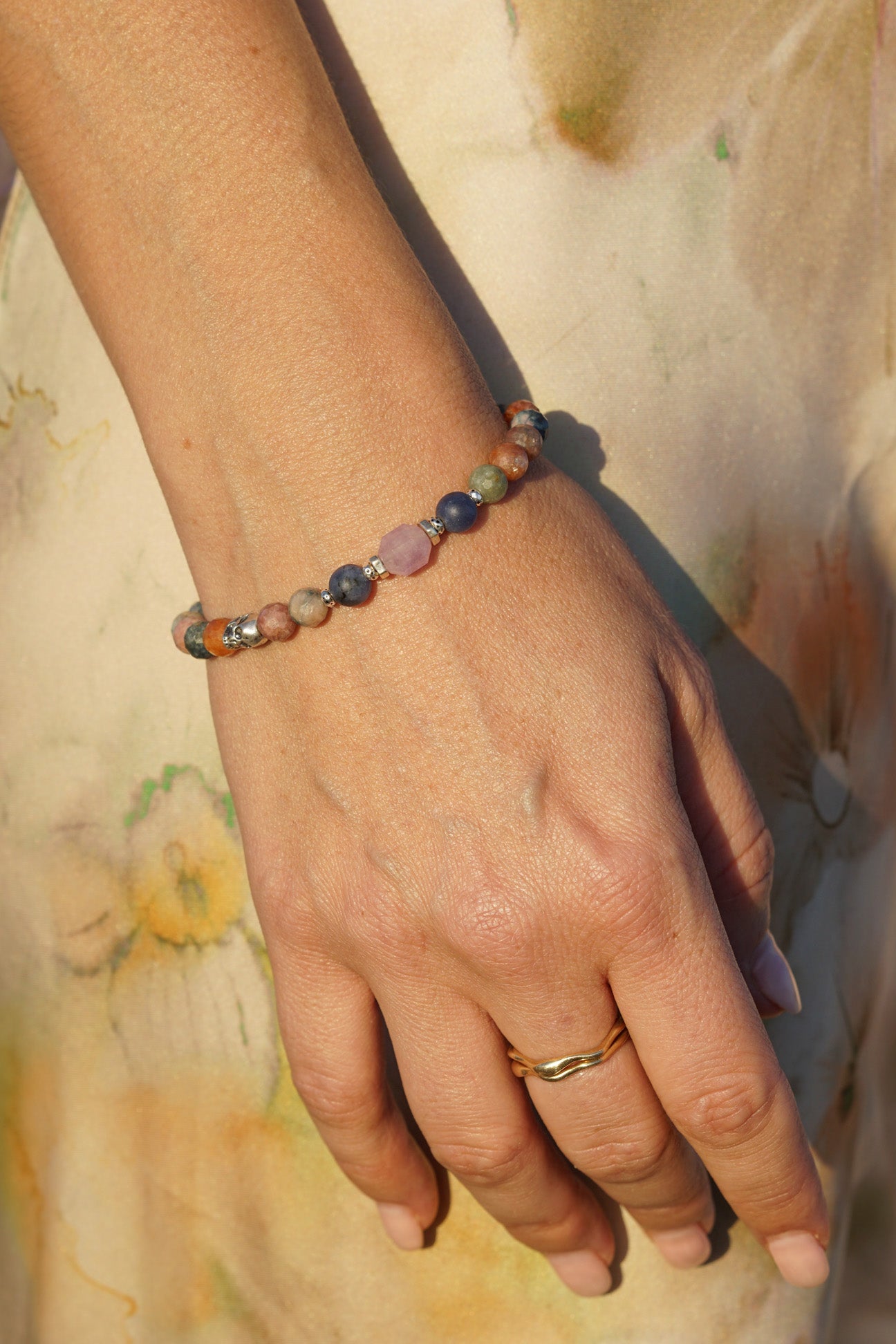 Oracle Bracelet | Tourmaline, Sodalite, Amethyst & Skull